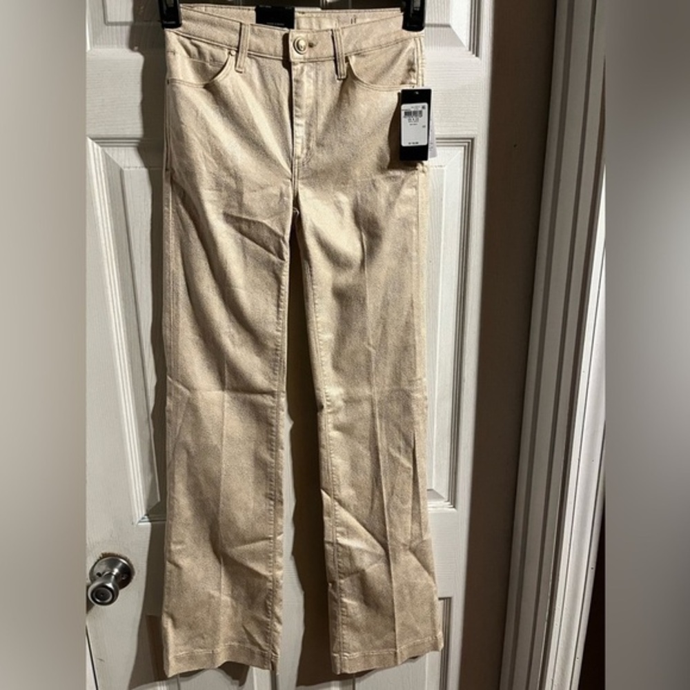 GUESS SEXY BOOT CUT METAL‎ JAGUAR PRINTED JEANS SIZE 26 X 32 MID RISE NWT